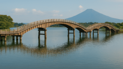 鶴の舞橋｜津軽富士見湖に舞う、日本一の木造三連太鼓橋で心を癒す旅