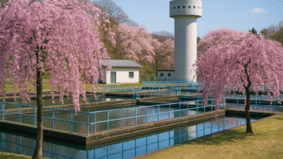 一年に数日だけ開かれる桜の名所｜米内浄水場の桜（岩手県盛岡市）