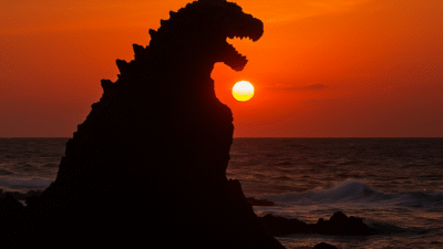 ゴジラ岩（秋田県男鹿市）観光特集｜自然が生んだ“怪獣”の奇跡と夕日が織りなす絶景